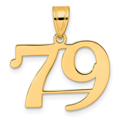 Image of 14K Yellow Gold Polished Number 79 Pendant