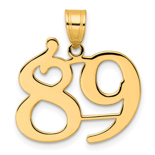 Image of 14K Yellow Gold Polished Number 89 Pendant