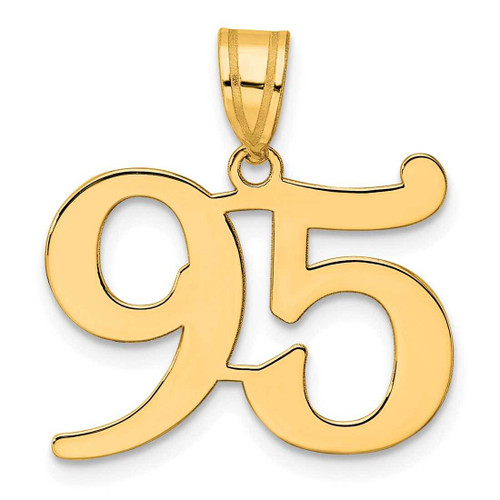Image of 14K Yellow Gold Polished Number 95 Pendant