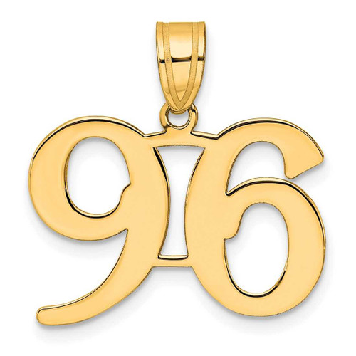 Image of 14K Yellow Gold Polished Number 96 Pendant