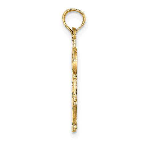 Image of 14K Yellow Gold Polished OBX (Outer Banks) Vertical Pendant