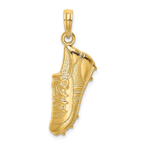 Image of 14K Yellow Gold Polished Open-Backed Jogging Shoe Pendant
