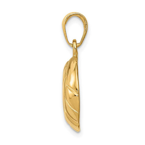 Image of 14K Yellow Gold Polished Open-Backed Volleyball Pendant