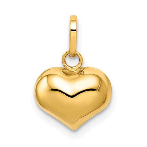 Image of 14k Yellow Gold Polished Puffed Heart Pendant