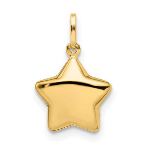 Image of 14K Yellow Gold Polished Puffed Star Pendant