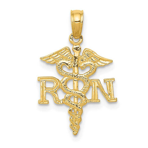 Image of 14K Yellow Gold Polished R.N. Pendant