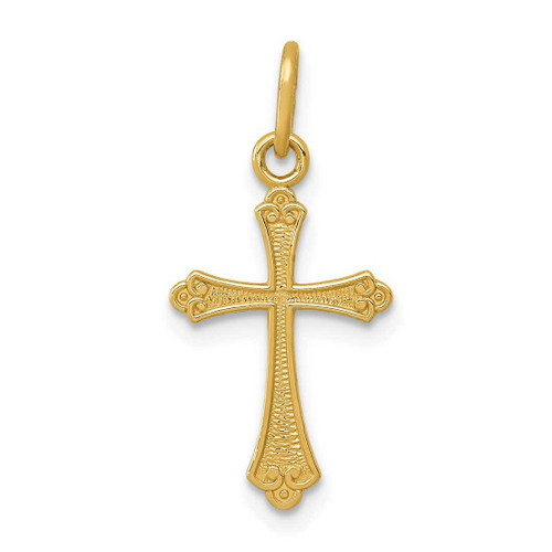 Image of 14K Yellow Gold Polished Small Cross Pendant