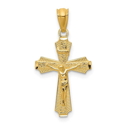 Image of 14K Yellow Gold Polished Small Passion Crucifix Pendant