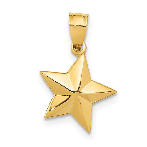 Image of 14K Yellow Gold Polished Small Star Pendant
