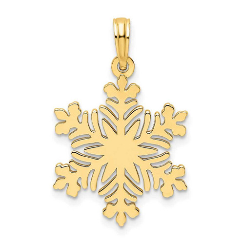 Image of 14K Yellow Gold Polished Snowflake Pendant K9863