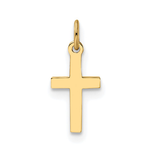 Image of 14K Yellow Gold Polished Solid Cross Charm