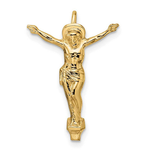 Image of 14K Yellow Gold Polished Solid Risen Christ Chain Slide Pendant XR1895
