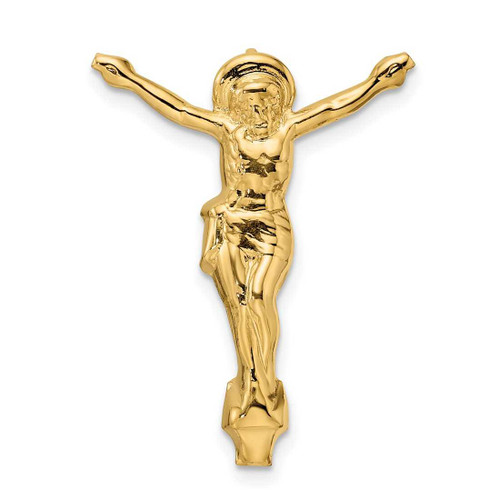 Image of 14K Yellow Gold Polished Solid Risen Christ Chain Slide Pendant XR1897