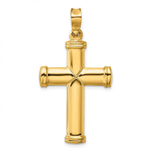 Image of 14K Yellow Gold Polished Stamping Cross Pendant K6217