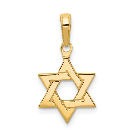 Image of 14K Yellow Gold Polished Star Of David Pendant D1691