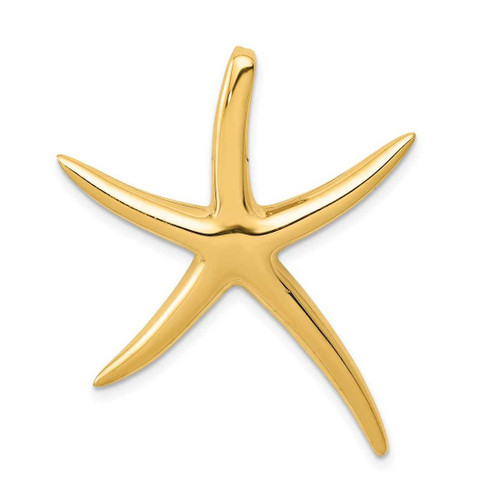 Image of 14K Yellow Gold Polished Starfish Slide Pendant K6067