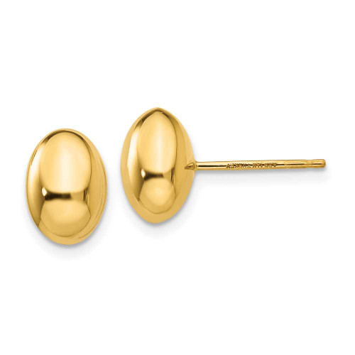 Image of 10mm 14K Yellow Gold Polished Stud Post Earrings