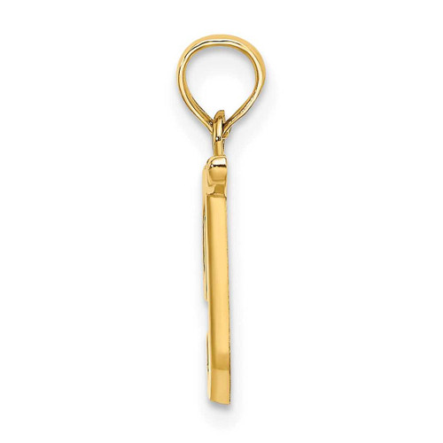 Image of 14K Yellow Gold Polished T Script Initial Pendant