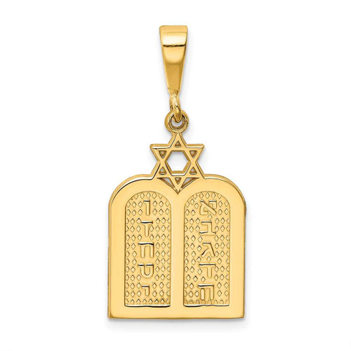 Image of 14K Yellow Gold Polished Torah w/ Star Of David Charm