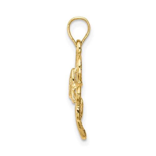 Image of 14k Yellow Gold Polished Trinity Clover Pendant