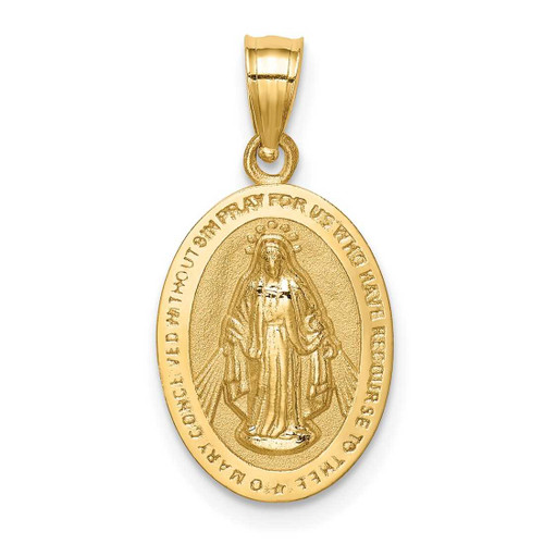 Image of 14K Yellow Gold Polished Virgin Mary Pendant