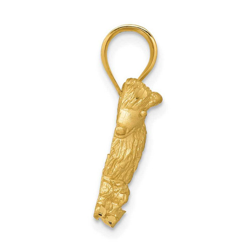 Image of 14K Yellow Gold Poodle Dog Charm