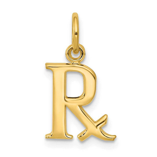 Image of 14K Yellow Gold Prescription Symbol RX Charm