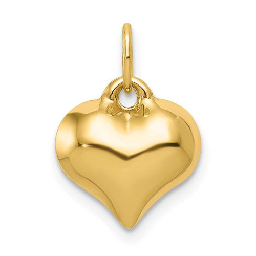 Image of 14K Yellow Gold Puffed Heart Charm C2907