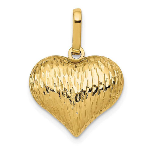 Image of 14K Yellow Gold Puffed Heart Charm K170