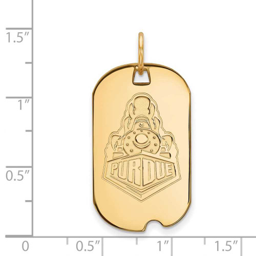 Image of 14K Yellow Gold Purdue Small Dog Tag by LogoArt (4Y056PU)