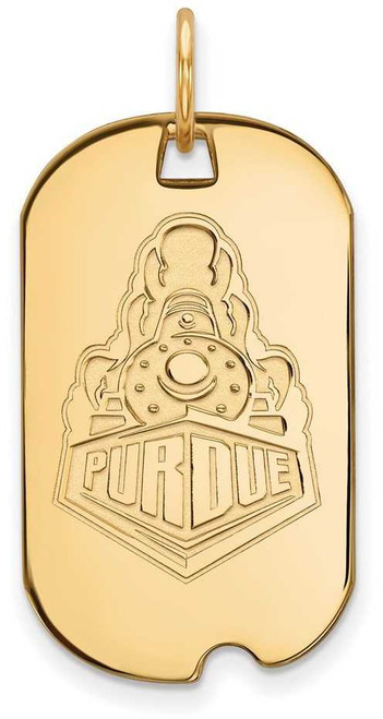 Image of 14K Yellow Gold Purdue Small Dog Tag by LogoArt (4Y056PU)