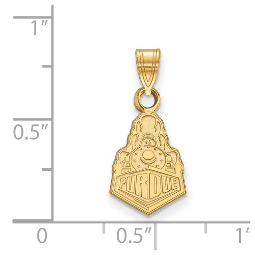Image of 14K Yellow Gold Purdue Small Pendant by LogoArt (4Y037PU)