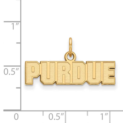 Image of 14K Yellow Gold Purdue X-Small Pendant by LogoArt (4Y080PU)