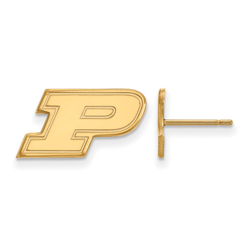 14K Yellow Gold Purdue X-Small Post Earrings by LogoArt (4Y008PU)