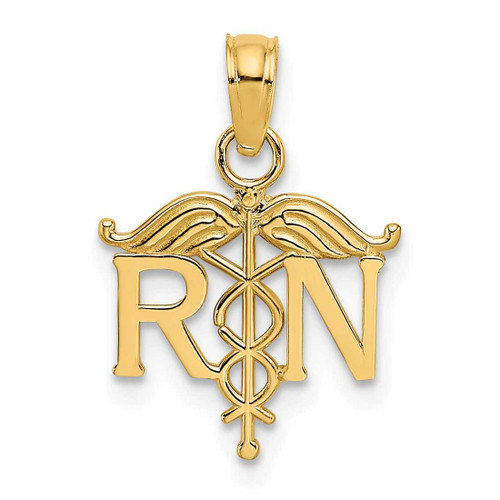 Image of 14K Yellow Gold Registered Nurse Pendant
