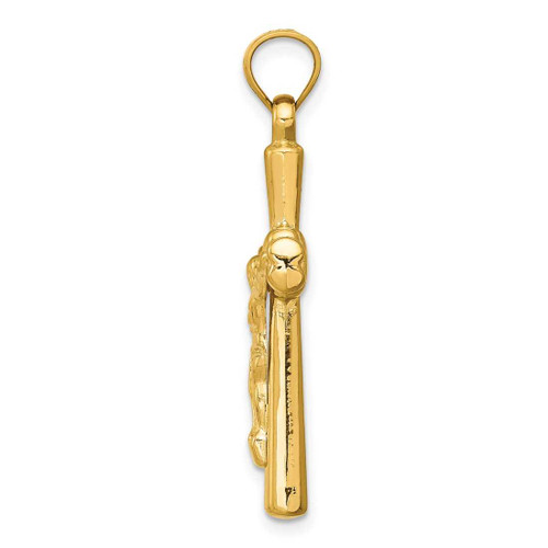 Image of 14K Yellow Gold Reversible Crucifix / Cross Pendant C3690 Image of 14K Yellow Gold Reversible Crucifix / Cross Pendant C3690