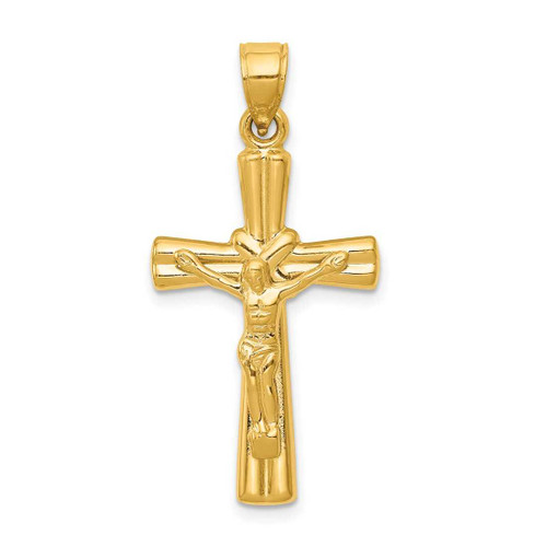 Image of 14K Yellow Gold Reversible Crucifix / Cross Pendant C3690 Image of 14K Yellow Gold Reversible Crucifix / Cross Pendant C3690