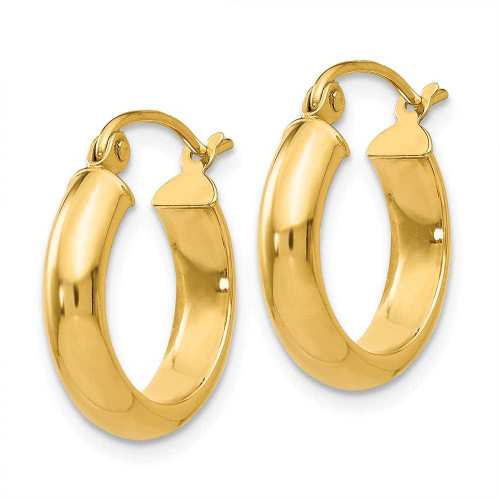 Image of 17mm 14K Yellow Gold Round Tube Hoop Earrings TC145