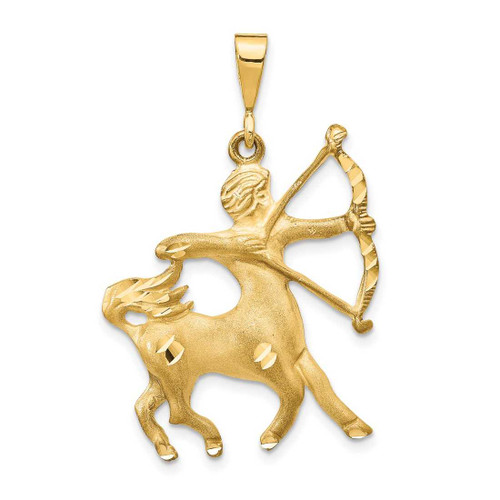 Image of 14K Yellow Gold Sagittarius Zodiac Pendant C472