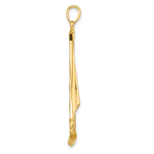 Image of 14k Yellow Gold Sailboat with Waves Pendant