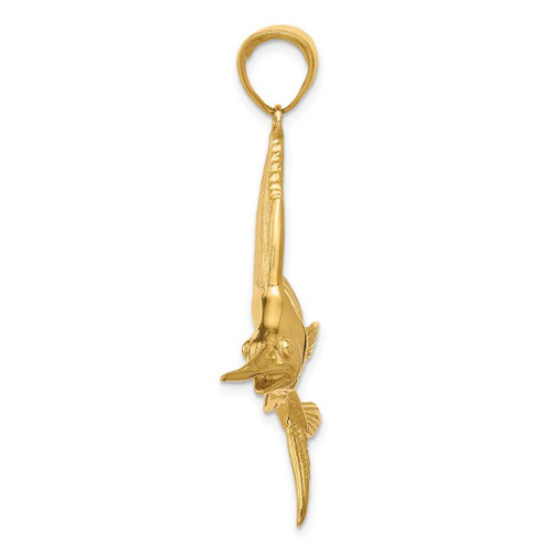 Image of 14K Yellow Gold Sailfish Pendant C3425