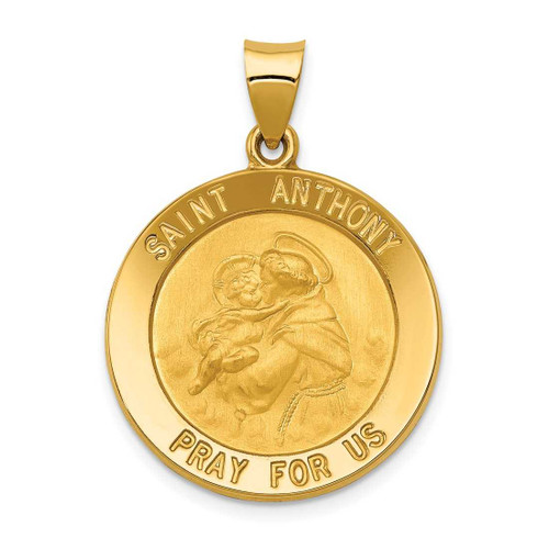 Image of 14K Yellow Gold Saint Anthony Medal Pendant REL145