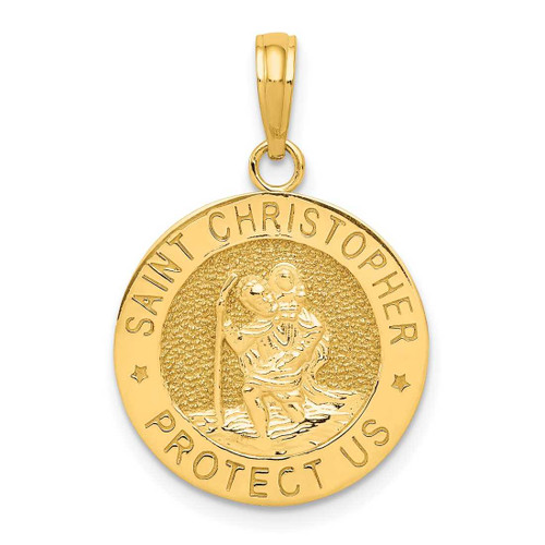 Image of 14K Yellow Gold Saint Christopher Medal Pendant K5079