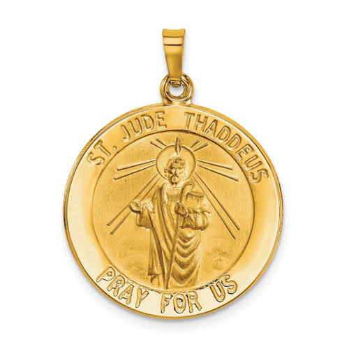 Image of 14K Yellow Gold Saint Jude Medal Pendant