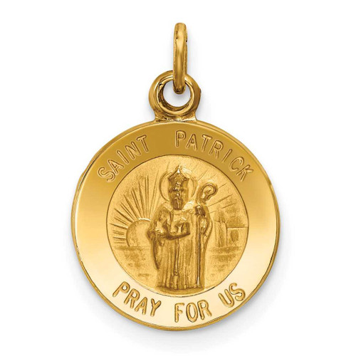 Image of 14K Yellow Gold Saint Patrick Medal Charm XR637
