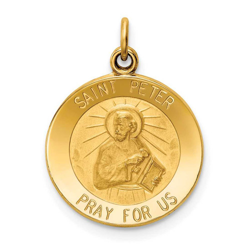 Image of 14K Yellow Gold Saint Peter Medal Charm XR412