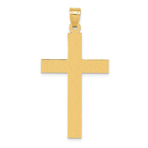 Image of 14K Yellow Gold Sand Blasted Cross Pendant