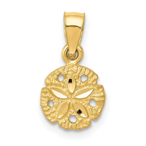 Image of 14K Yellow Gold Sand Dollar Pendant K2931