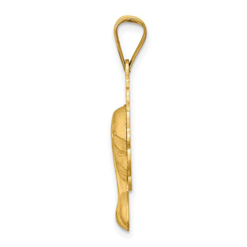 Image of 14K Yellow Gold Satin & Polished Mary Pendant K5654