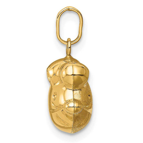 Image of 14k Yellow Gold Satin & Polished Mouse Pendant